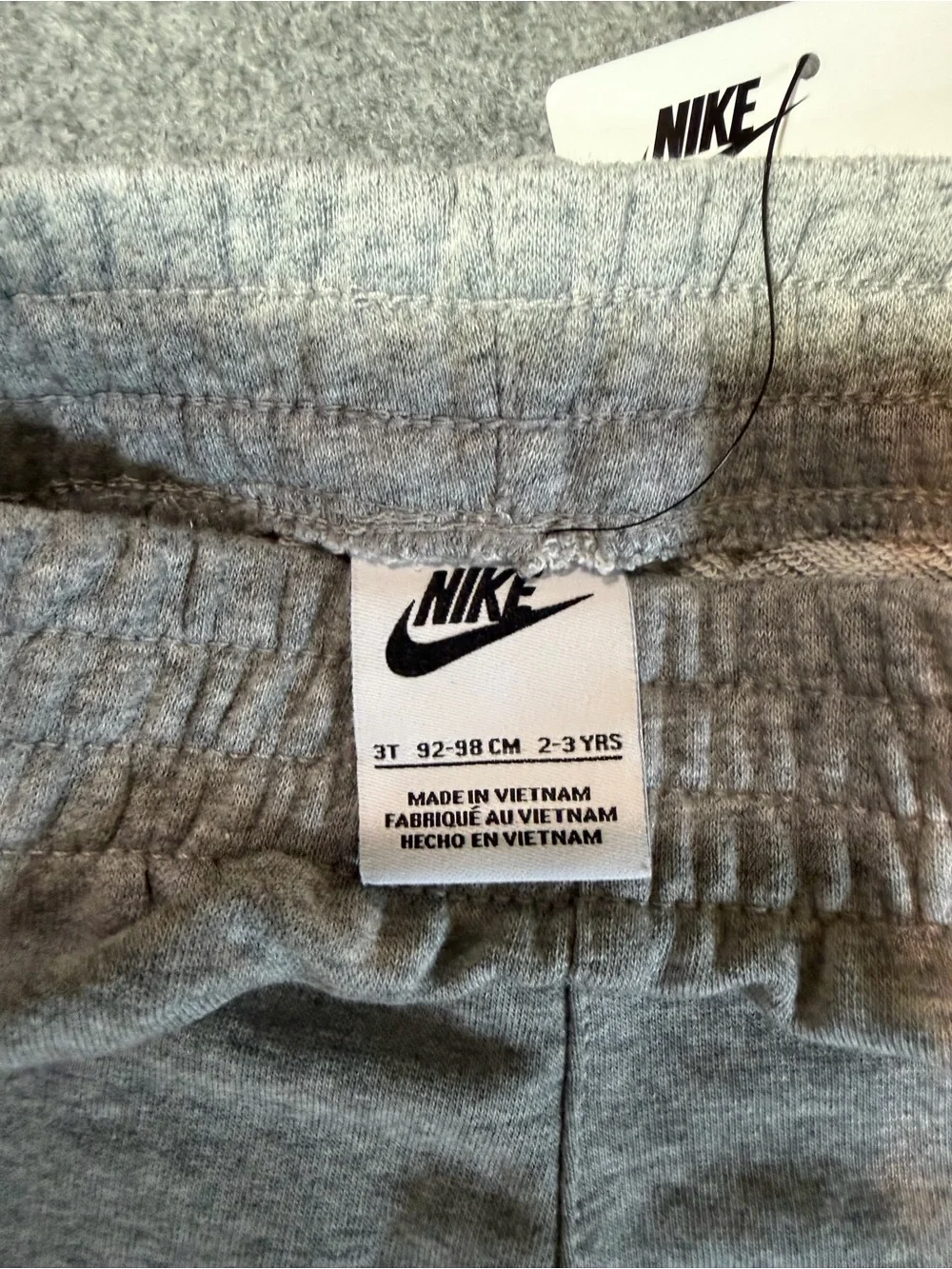 Nike Light Gray Kids' Elastic Waist Shorts